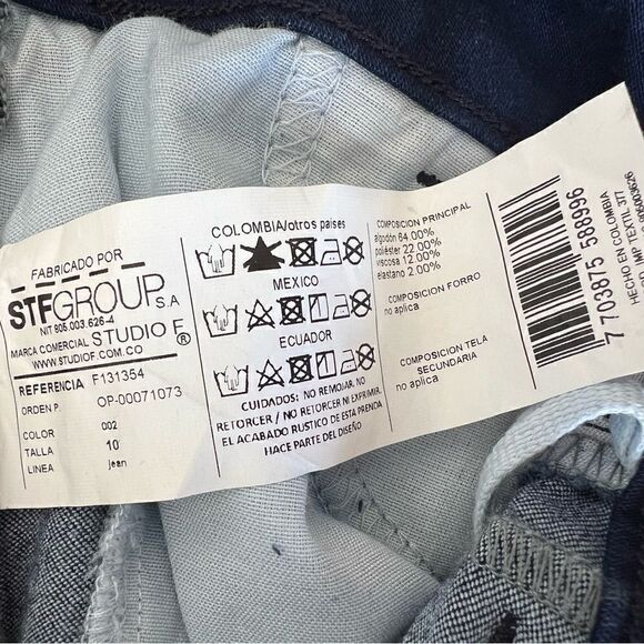 STUDIO F Colombian butt lifting jeans Women Button Skinny Jeans Size 6 and 2 - Picture 13 of 13